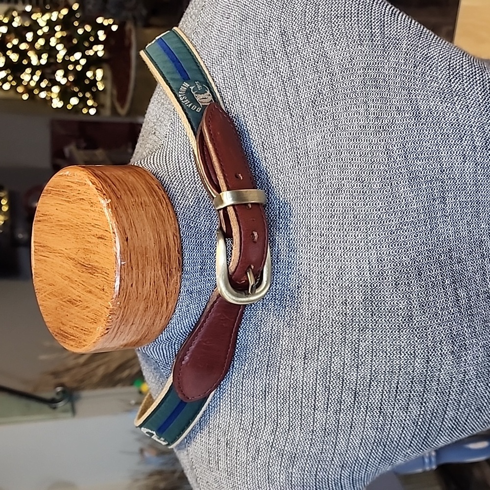 Doylestown Country Club leather/cloth belt
